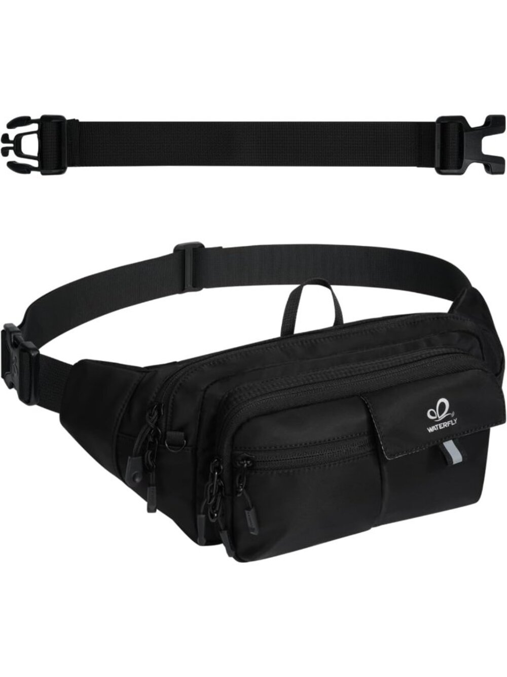 Large RFID Anti-Theft Fanny Pack Waist Bag with 9 Pockets - Perfect for Travel